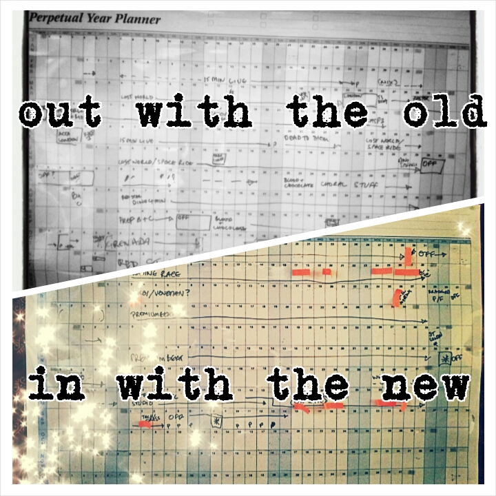 Wall Planners - "out with the old, in with the new"